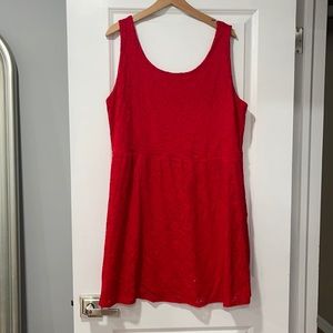 Red lace dress